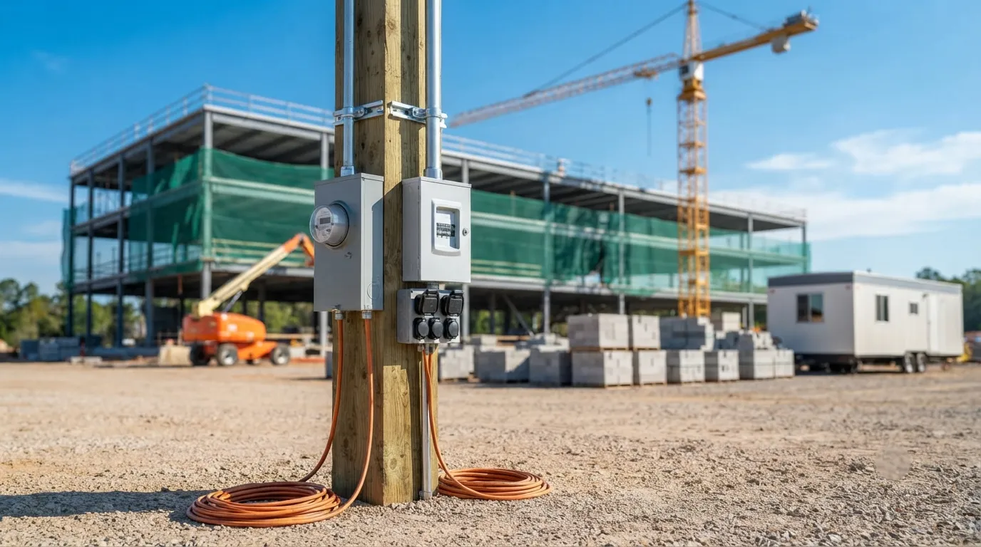 Temporary Power Pole in Sioux Falls, SD